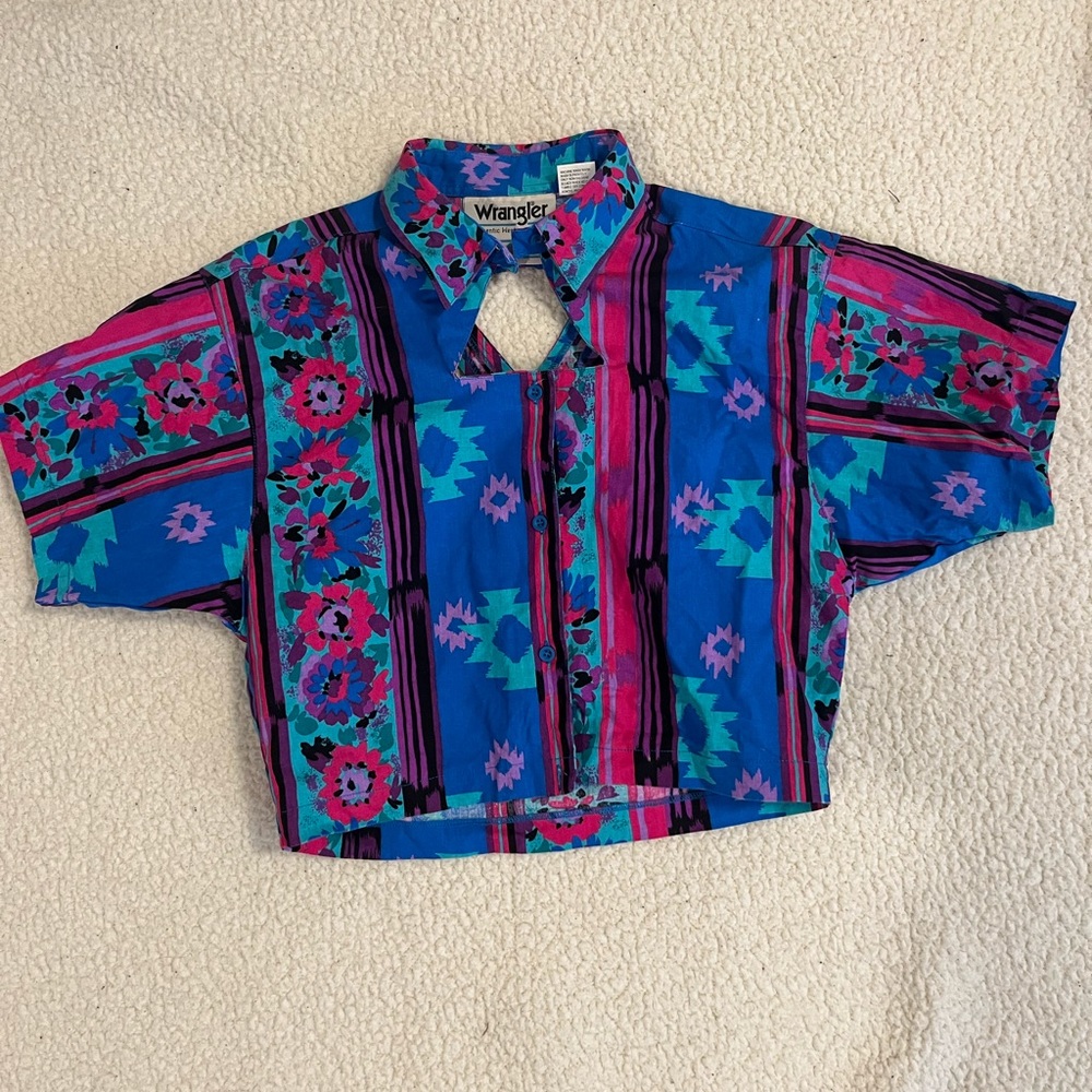 Vintage Wrangler Cropped Button Down